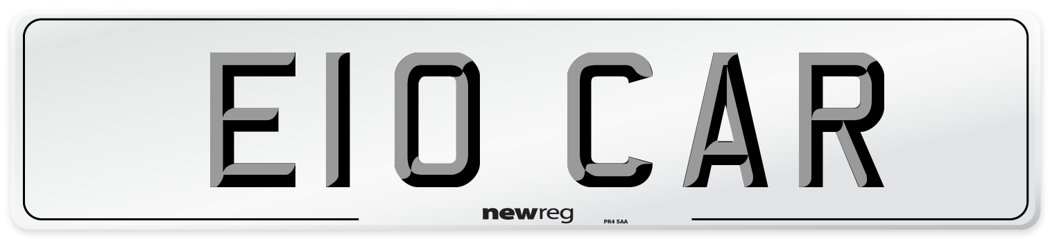 E10 CAR Number Plate from New Reg